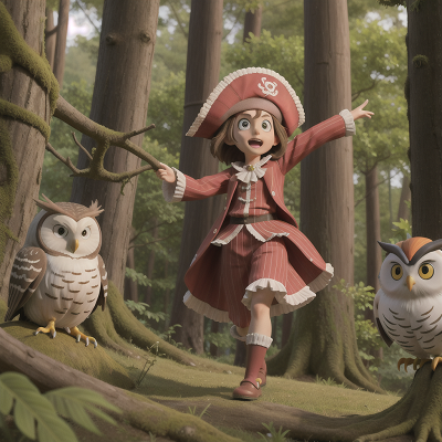 Image For Post Anime, forest, owl, tsunami, pirate, circus, HD, 4K, AI Generated Art
