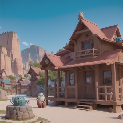 Image For Post Anime, bus, yeti, mermaid, wild west town, temple, HD, 4K, AI Generated Art