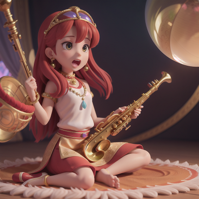 Image For Post Anime, saxophone, flying carpet, joy, crystal ball, singing, HD, 4K, AI Generated Art