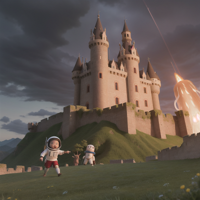 Image For Post Anime, medieval castle, earthquake, thunder, chef, astronaut, HD, 4K, AI Generated Art