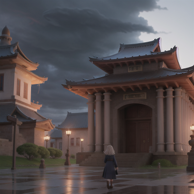 Image For Post Anime, storm, betrayal, temple, school, airplane, HD, 4K, AI Generated Art