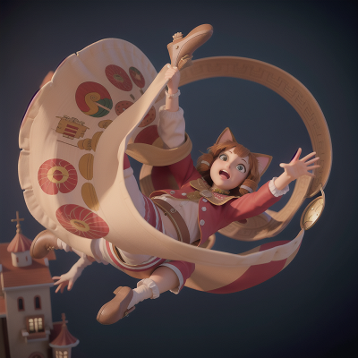 Image For Post Anime, map, circus, cat, wind, flying carpet, HD, 4K, AI Generated Art