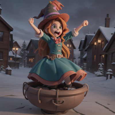 Image For Post Anime, sled, zombie, camera, dancing, witch's cauldron, HD, 4K, AI Generated Art