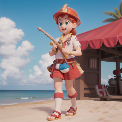 Image For Post Anime, beach, fruit market, bagpipes, unicorn, firefighter, HD, 4K, AI Generated Art