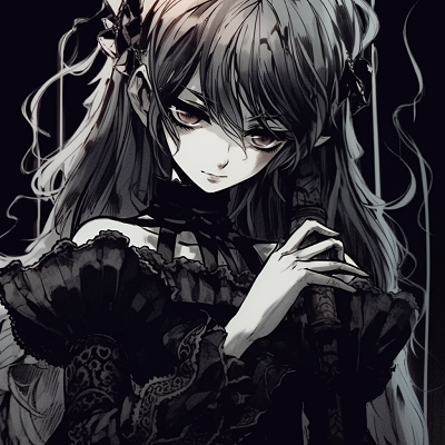 Image For Post Shadowy Shoujo Profile Picture - dark aesthetic girl manga anime pfp