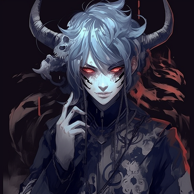 Image For Post | Anime character portraying a demon prince, the artwork highlights midnight blue tones and intricate markings. aesthetic demonic anime pfp pfp for discord. - [demonic anime pfp](https://hero.page/pfp/demonic-anime-pfp)