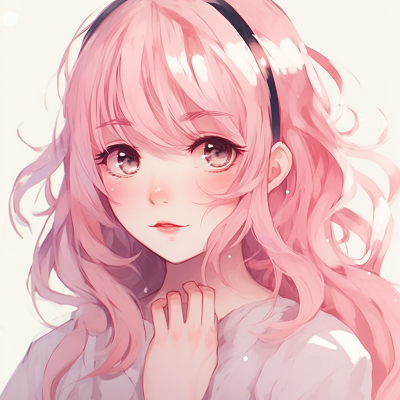 Image For Post | An anime girl surrounded in a pink hue, shows smooth blending and soft coloring. gorgeous pink anime girl pfp illustrations pfp for discord. - [Pink Anime Girl PFP Gallery](https://hero.page/pfp/pink-anime-girl-pfp-gallery)
