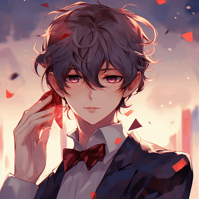 Image For Post | Ethereal-looking anime male character, glossy eye detail and delicate shading. anime male pfp aesthetics pfp for discord. - [anime pfp male](https://hero.page/pfp/anime-pfp-male)