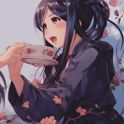 Image For Post | Two characters in traditional outfits, dense, floral background, sipping tea together. anime best friends matching pfp concepts pfp for discord. - [matching anime pfp best friends, aesthetic matching pfp ideas](https://hero.page/pfp/matching-anime-pfp-best-friends-aesthetic-matching-pfp-ideas)