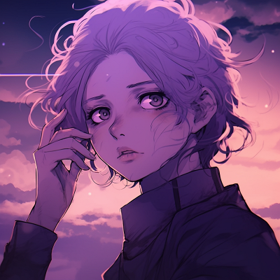 Image For Post | A portrait bathed in periwinkle hues, detailed hair strands and expression bring the image to life. anime purple pfp beauties pfp for discord. - [Anime Purple PFP Collection](https://hero.page/pfp/anime-purple-pfp-collection)