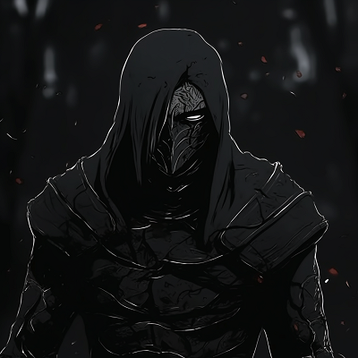 Image For Post | A detailed monochrome warrior profile, illustrating high contrasts. illustrated dark aesthetic pfp pfp for discord. - [Dark Aesthetic PFP Collection](https://hero.page/pfp/dark-aesthetic-pfp-collection)