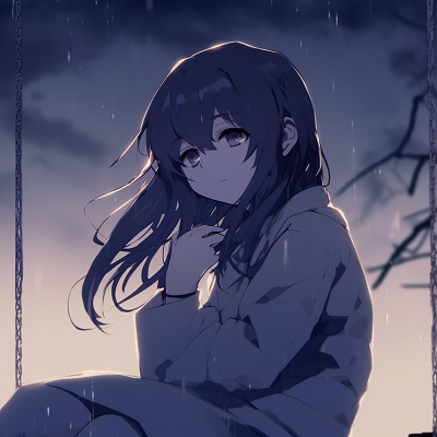 Image For Post | Anime girl sitting alone in the playground at night, dark setting and detailed depiction of loneliness. hd depressed anime girl pfp pfp for discord. - [depressed anime girl pfp](https://hero.page/pfp/depressed-anime-girl-pfp)