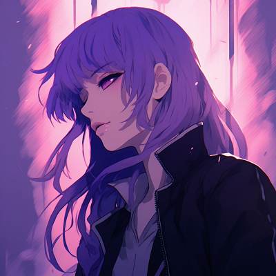 Image For Post | A profile of a female anime character with her purple hair shining, soft lines and pastel hues. aesthetic purple anime pfp pfp for discord. - [Purple Pfp Anime Collection](https://hero.page/pfp/purple-pfp-anime-collection)