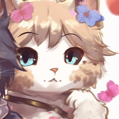 Image For Post | Two characters with cat ears lavishly drawn, displaying noble attributes with grandeur. boy and girl cat matching pfp pfp for discord. - [cat matching pfp, aesthetic matching pfp ideas](https://hero.page/pfp/cat-matching-pfp-aesthetic-matching-pfp-ideas)