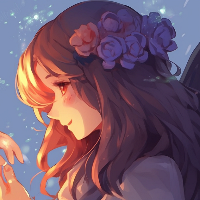 Image For Post | Two characters intimately gazing at each other, cherry blossom setting and warm colors. romantic couple match pfp pfp for discord. - [couple match pfp, aesthetic matching pfp ideas](https://hero.page/pfp/couple-match-pfp-aesthetic-matching-pfp-ideas)