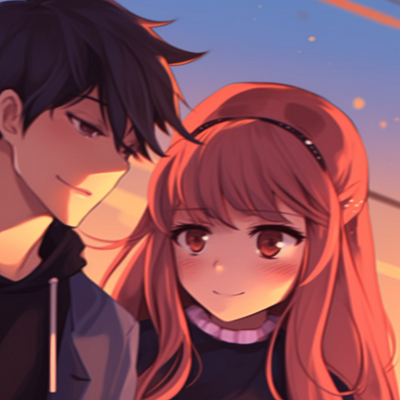 Image For Post | Two characters, star-filled background, sharing a quiet moment. cute anime couples matching pfp designs pfp for discord. - [anime couples matching pfp, aesthetic matching pfp ideas](https://hero.page/pfp/anime-couples-matching-pfp-aesthetic-matching-pfp-ideas)