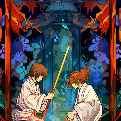 Image For Post Epic Battle Shrine Duel in Moonlight - Wallpaper