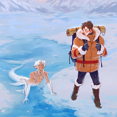 Image For Post | Dr. Li Yun is doing research in the arctic when he meets a strange, injured creature. A collection of very short episodes about their shenanigans. (Updates every Sunday) - [Merman ](https://hero.page/lostteen/merman-boys-love)