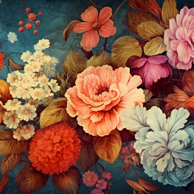 Image For Post Retro Style Floral Wallpaper - Wallpaper