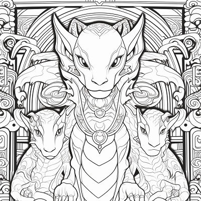 Image For Post | Artistic drawing of Mewtwo; featuring detailed lines and complex patterns.  printable coloring page, black and white, free download - [Cool Drawings of Pokemon Coloring Pages ](https://hero.page/coloring/cool-drawings-of-pokemon-coloring-pages-kids-and-adults-fun)