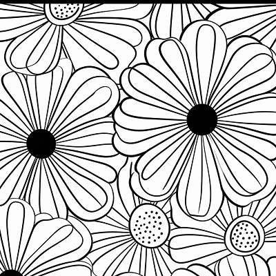 Image For Post Stylish Floral Outline - Printable Coloring Page