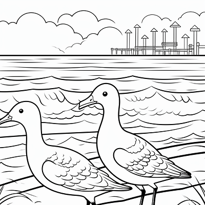 Image For Post Bird's Maritime Retreat - Printable Coloring Page
