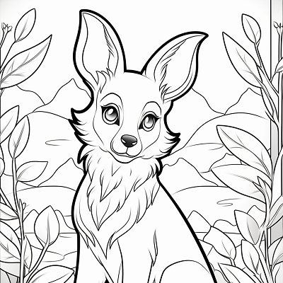Image For Post | Featuring Eevee from Pokemon in its different evolution forms; fine details in simple lines. printable coloring page, black and white, free download - [Eevee Evolutions Coloring Pages: Adult, Kids, Pokemon Coloring](https://hero.page/coloring/eevee-evolutions-coloring-pages:-adult-kids-pokemon-coloring)