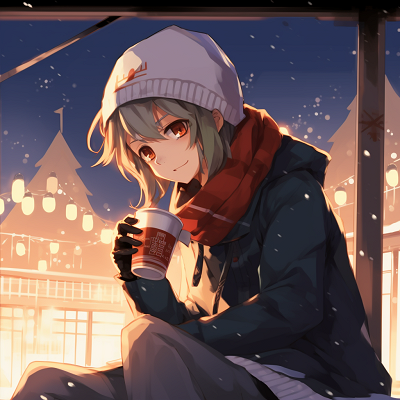 Image For Post | Anime couple singing Christmas carols, their joy reflected in their expressions, vibrant colors, and detailed holiday attire. couple based anime christmas pfp - [anime christmas pfp optimized space](https://hero.page/pfp/anime-christmas-pfp-optimized-space)