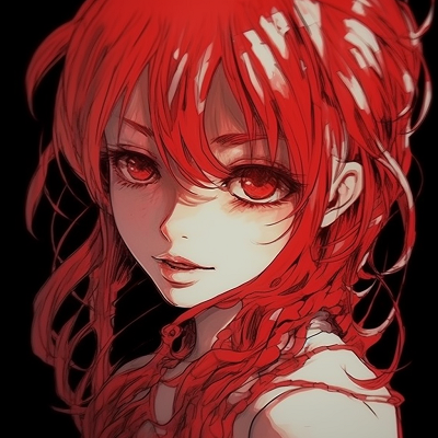 Image For Post | Vibrant ruby-red haired anime girl with detailed linework and soft shading. beautiful red anime girl pfp - [Red Anime PFP Compilation](https://hero.page/pfp/red-anime-pfp-compilation)