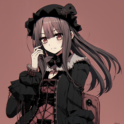 Image For Post Yuuki Mikan's Traditional Gothic Pose - iconic gothic pfp characters in anime