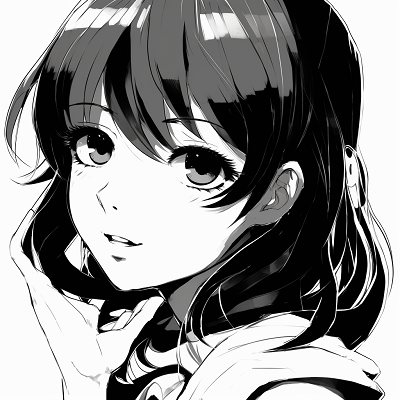 Image For Post | Captivating anime girl in retro glasses, the glasses and cute bob cut hair provide a unique visual contrast. anime profile picture black and white female - [Anime Profile Picture Black and White](https://hero.page/pfp/anime-profile-picture-black-and-white)