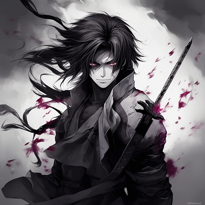 Image For Post | A brooding samurai, intense gaze and muted colors. badass anime pfp manga styles - [Badass Anime Pfp Collection](https://hero.page/pfp/badass-anime-pfp-collection)