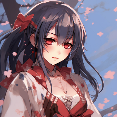 Image For Post | A graceful anime girl in elaborate kimono, highlighting fluid lines and soft shading. anime pfp style anime pfp - [pfp anime](https://hero.page/pfp/pfp-anime)