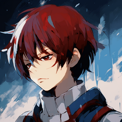 Image For Post | Close up of Todoroki Shoto's eyes, a stark contrast between icy calm and fiery determination. captivating anime pfp gifs index - [Center for Anime PFP GIFs Research](https://hero.page/pfp/center-for-anime-pfp-gifs-research)