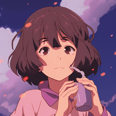 Image For Post | Chihiro from Spirited Away, dreamy aesthetic with tones of pink and purple. best anime pfp gifs gallery - [Center for Anime PFP GIFs Research](https://hero.page/pfp/center-for-anime-pfp-gifs-research)