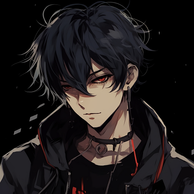 Image For Post | An anime character with multiple ear and facial piercings, with bold lines and darker color scheme. emo male anime pfp - [Male Anime PFP Hub](https://hero.page/pfp/male-anime-pfp-hub)