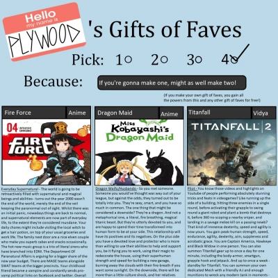 Image For Post Plywooddavid's New Gift of Faves 2 CYOA