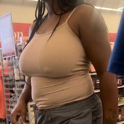 Image For Post Examine Vol. 67 Ebony Mother in a Tank Top & Sweats Walking Around with Hard Nipples at the Store🤳