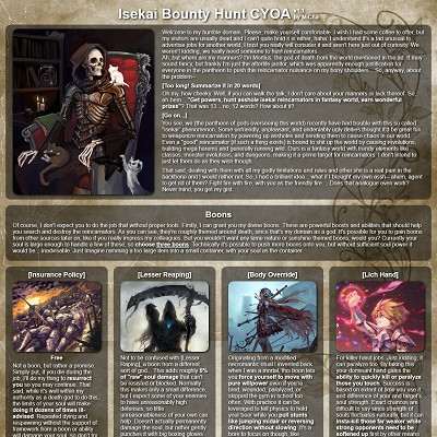 Image For Post Isekai Bounty Hunt CYOA v1.1 by MiCha from /tg/