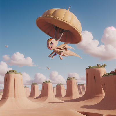 Image For Post Anime, flying carpet, circus, alien, pterodactyl, desert oasis, HD, 4K, AI Generated Art