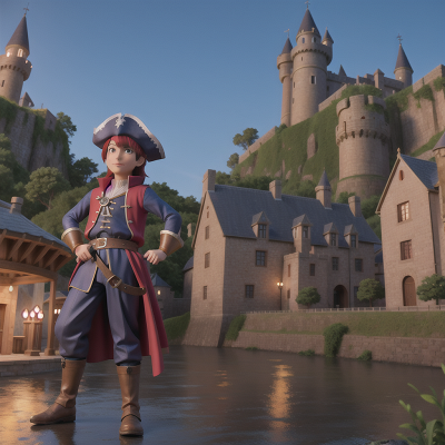 Image For Post Anime, medieval castle, pirate, knight, detective, rocket, HD, 4K, AI Generated Art