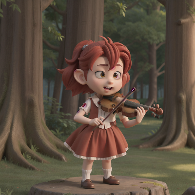 Image For Post Anime, violin, griffin, forest, troll, vampire, HD, 4K, AI Generated Art