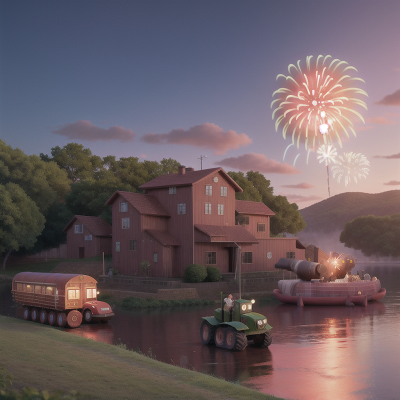 Image For Post Anime, troll, fireworks, submarine, fruit market, tractor, HD, 4K, AI Generated Art