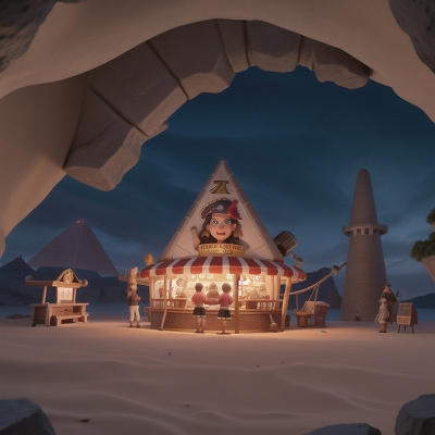 Image For Post Anime, pyramid, pirate, firefighter, cave, ice cream parlor, HD, 4K, AI Generated Art