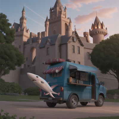 Image For Post Anime, artificial intelligence, alien planet, shark, medieval castle, taco truck, HD, 4K, AI Generated Art