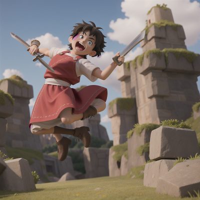 Image For Post Anime, chef, sword, jumping, wizard, ogre, HD, 4K, AI Generated Art