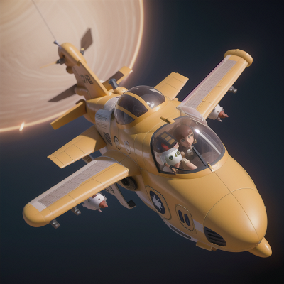 Image For Post Anime, helicopter, space station, airplane, school, golden egg, HD, 4K, AI Generated Art