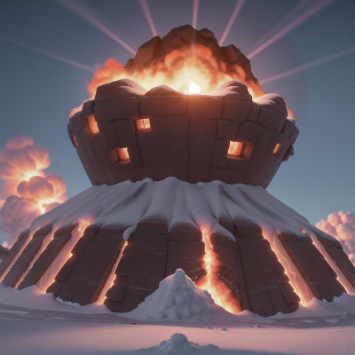 Image For Post Anime, energy shield, avalanche, sled, volcanic eruption, school, HD, 4K, AI Generated Art