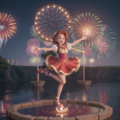 Image For Post Anime, jumping, fireworks, enchanted mirror, circus, island, HD, 4K, AI Generated Art