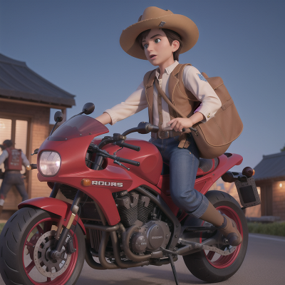 Image For Post Anime, motorcycle, stars, bagpipes, doctor, cowboys, HD, 4K, AI Generated Art
